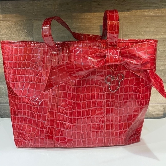 Handbags - Disney Tote Large Red Faux Alligator